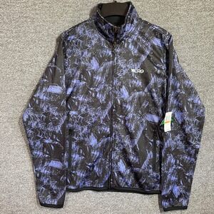 LRG Track Jacket Mens Small Purple Black Abstract Print Full Zip